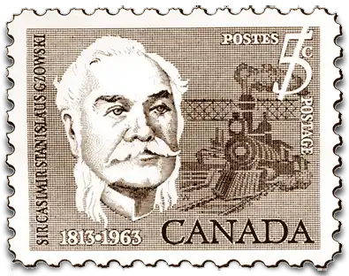 Gzowski na kanadyjskim znaczku pocztowym