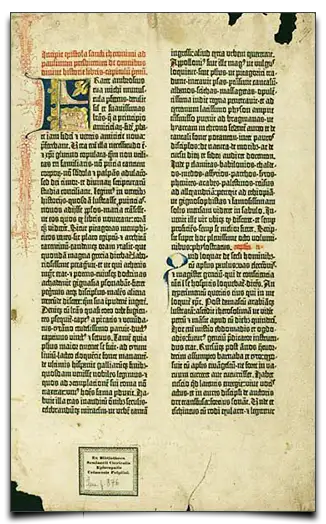 strona z Biblii Gutenberga