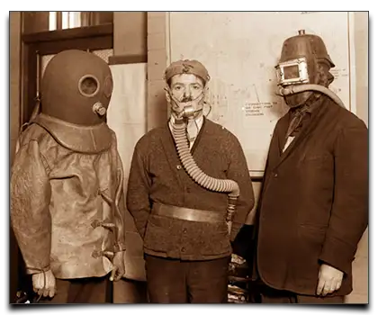 różne typy masek z 1925 roku