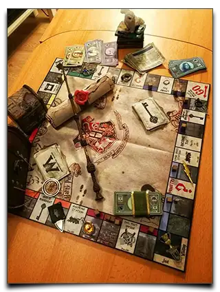 gra Monopoly stylizowana na Harrego Pottera