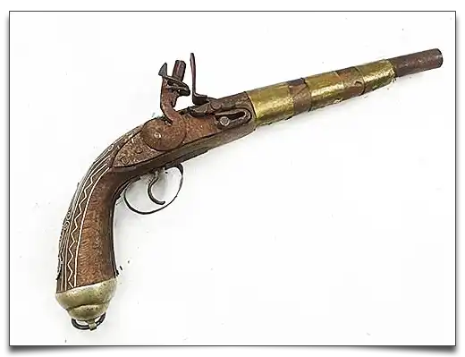 pistolet z zamkiem skałkowym