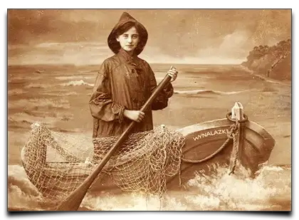 płaszcz przeciwdeszczowy z 1900 roku