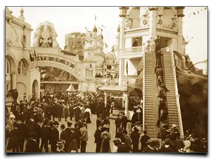 schody w parku rozrywki Coney Island