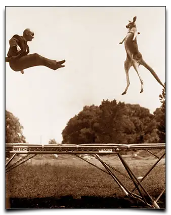 George Nissen na trampolinie